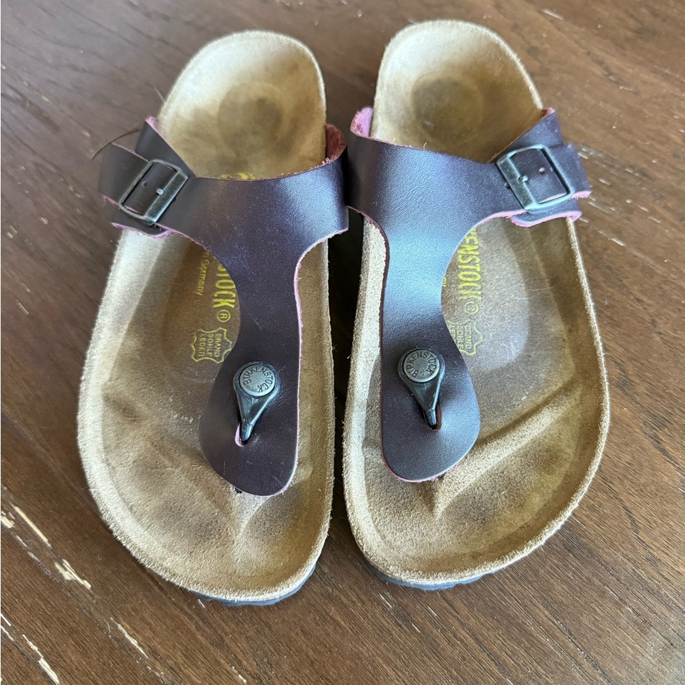 NWOT  Birkenstock Gizeh Oiled Leather Nubuck Habana Size 10 Brown